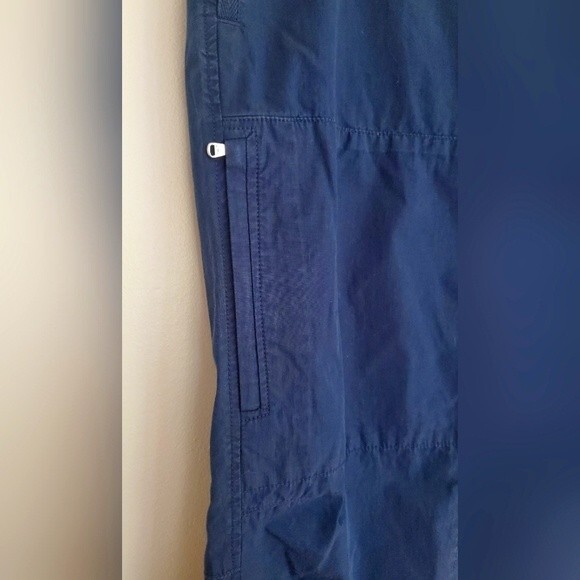 Lauren Ralph Lauren cargo cotton/nylon navy blue adjustable capris size 14 - Picture 4 of 7